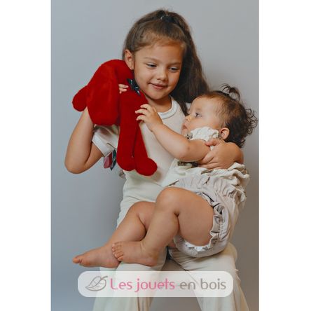 Peluche Conejo Méloé 37 cm - Rojo pasión MA0239 Maïlou Tradition 6