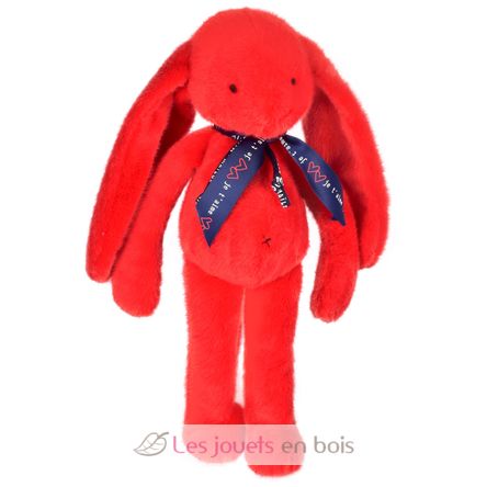 Peluche Conejo Méloé 37 cm - Rojo pasión MA0239 Maïlou Tradition 4