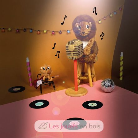 Papá león de peluche y su bebé DE76210 Les Déglingos 7