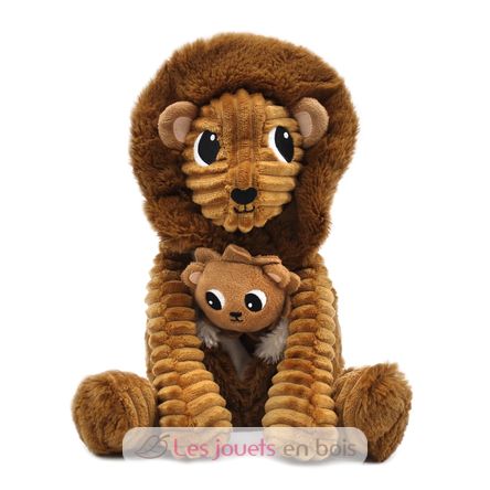 Papá león de peluche y su bebé DE76210 Les Déglingos 4