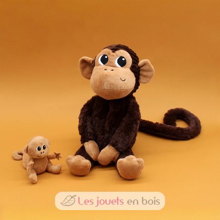 Mamá mono de peluche y su bebé DE76240 Les Déglingos 2