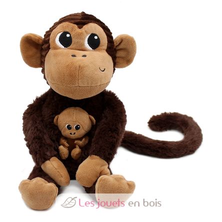 Mamá mono de peluche y su bebé DE76240 Les Déglingos 6