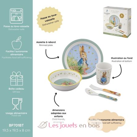 Vajilla 5 piezas Peter Rabbit verde PJ-BP701BT Petit Jour 4