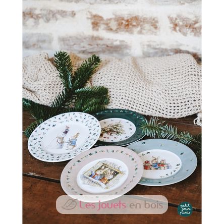 4 Platos Peter Rabbit Navidad 20 cm PJ-BP920NAS Petit Jour 3