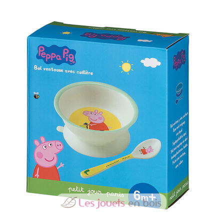 Tazón de succión con cuchara PEPPA PIG PJ-PI702K Petit Jour 2