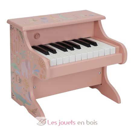 Piano de madera rosa Safari Friends LD7477 Little Dutch 1