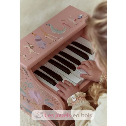 Piano de madera rosa Safari Friends LD7477 Little Dutch 3