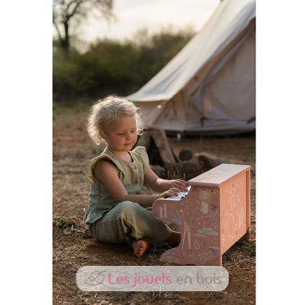 Piano de madera rosa Safari Friends LD7477 Little Dutch 4