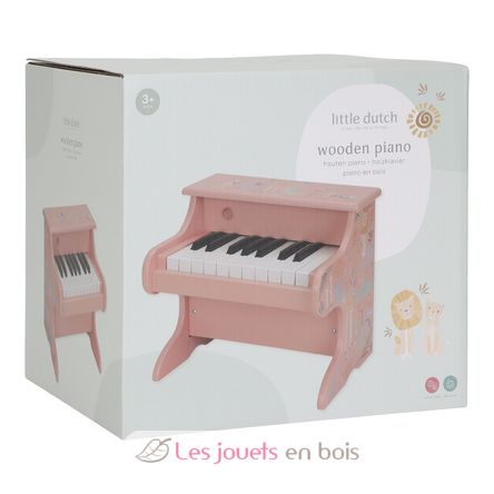 Piano de madera rosa Safari Friends LD7477 Little Dutch 6