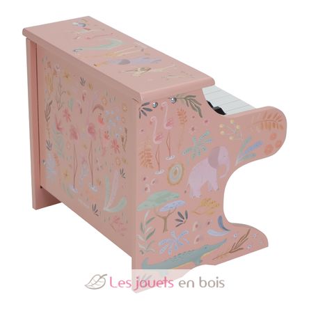 Piano de madera rosa Safari Friends LD7477 Little Dutch 2