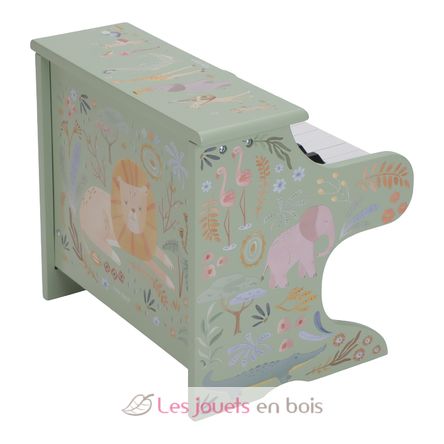 Piano de madera verde Safari Friends LD7476 Little Dutch 2