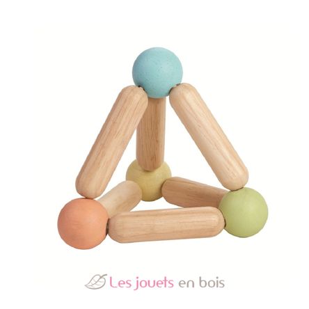 Sonajero triangular en color pastel PT5256 Plan Toys 3