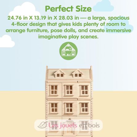 Gran casa de muñecas victoriana PT7167 Plan Toys 3