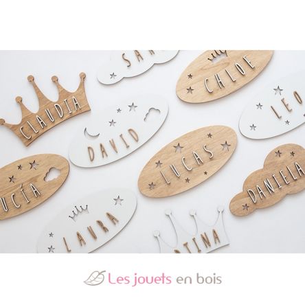 Placa decorativa personalizada - Estrellas blanco VI-PL48 Vintiun 3