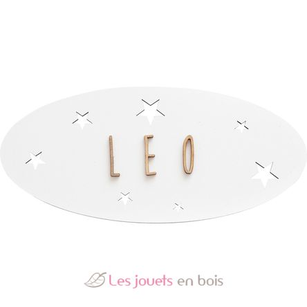 Placa decorativa personalizada - Estrellas blanco VI-PL48 Vintiun 1