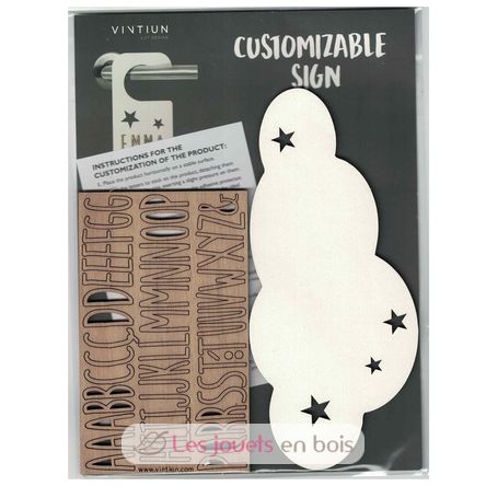 Placa decorativa personalizada - Nube blanco VI-PL44 Vintiun 4
