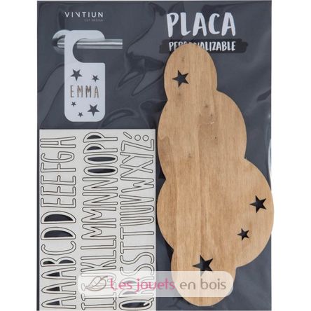 Placa decorativa personalizada - Nube VI-PL43 Vintiun 3