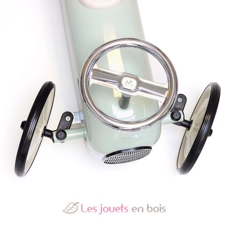 Coche de carreras correpasillos de metal verde salvia V1057 Vilac 4