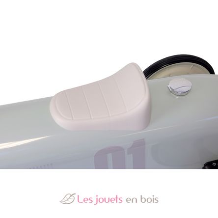 Coche de carreras correpasillos de metal verde salvia V1057 Vilac 7