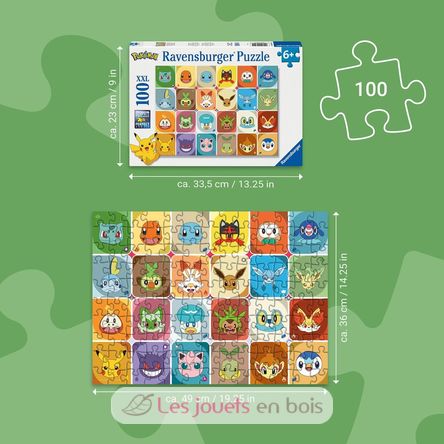 Puzzle Caras de Pokemon 100p XXL RAV12004320 Ravensburger 3