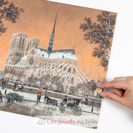 Primera nevada en Notre Dame de Delacroix A1314-650 Puzzle Michèle Wilson 4
