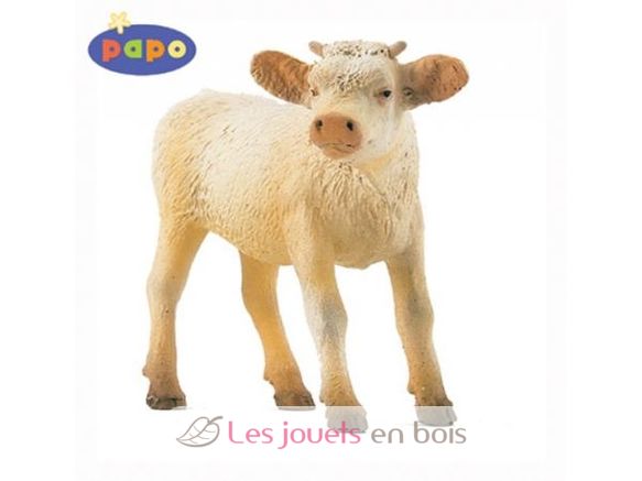 Figura de becerro Charolais PA51157-3619 Papo 2