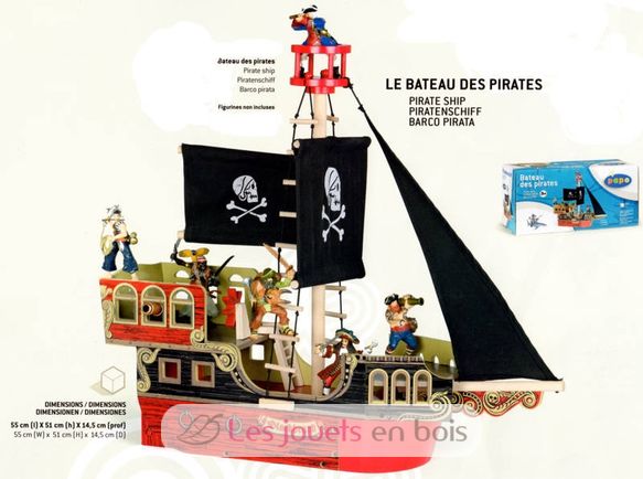 Bateau Pirate Barba Negra PA9079-856 Papo 2