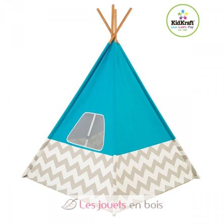Tipi - turquesa con chevron gris y blanco KI00223-4337 Kidkraft 3