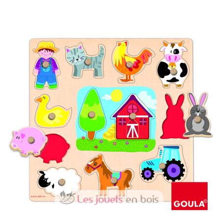 Puzzle de la granja de siluetas GO53025-3490 Goula 1