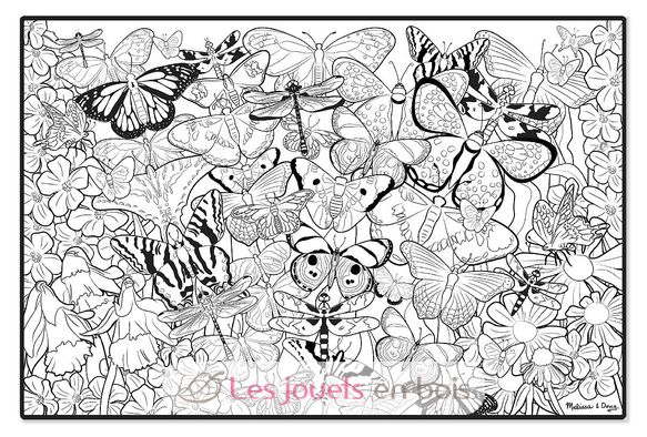 Póster grande para colorear de mariposas M&D14500-4505 Melissa & Doug 1