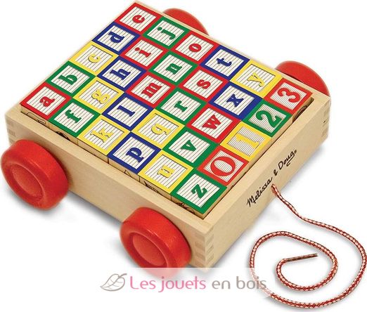 Carro con cubos ABC-123 M&D11169-4556 Melissa & Doug 1