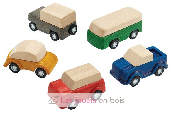 Conjunto de 5 vehículos pequeños PT6285 Plan Toys 1