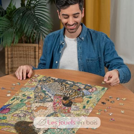 Puzzle Dama del abanico Gustav Klimt 1000 piezas RAV12001132 Ravensburger 4