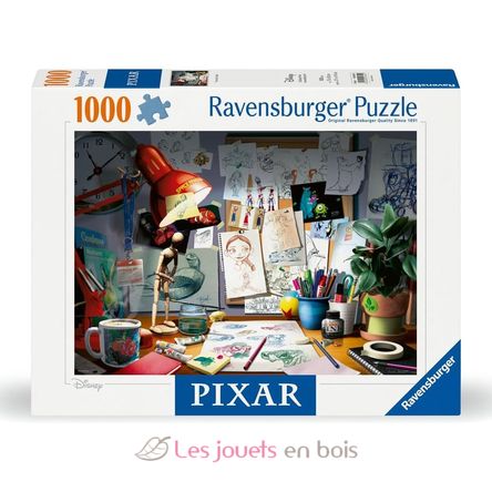 Puzzle Escritorio de un artista de Pixar 1000 pzs RAV12000302 Ravensburger 1