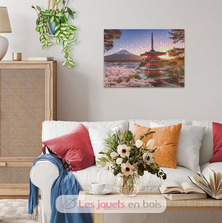 Puzzle Cerezos en flor del Monte Fuji 1000 piezas RAV12000582 Ravensburger 5