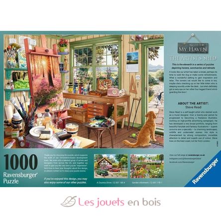 Puzzle El cobertizo del artista 1000 piezas RAV12001100 Ravensburger 4