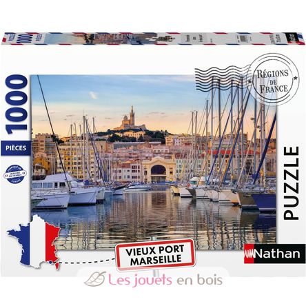 Puzzle El antiguo puerto de Marsella 1000 piezas NA12002010 Nathan 1
