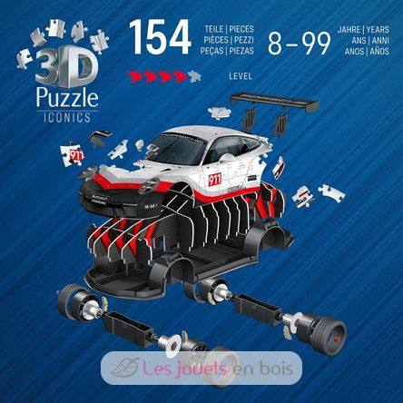 Puzzle 3D Porsche 911 GT3 Cup 108 piezas RAV12008039 Ravensburger 2