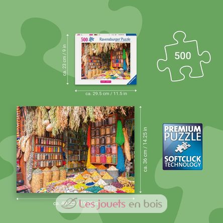 Puzzle Mercado de especias en Marruecos 500 piezas RAV12001816 Ravensburger 3