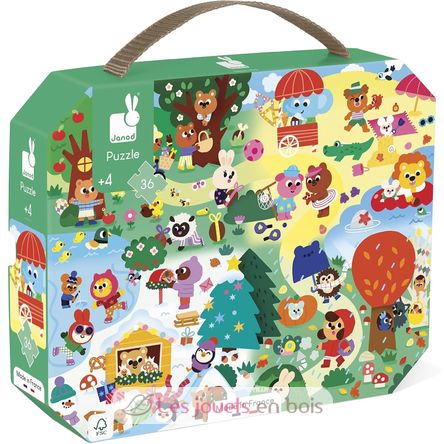 Puzle Las cuatro estaciones 36 piezas J02390 Janod 1