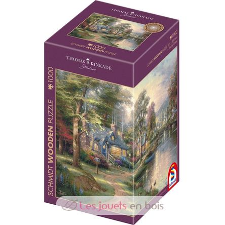 Puzzle de madera Pueblo a orillas del lago 1000 pzs S-59800 Schmidt Spiele 2