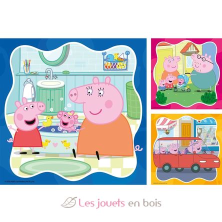 Puzzle Peppa Pig En familia 3x49 pcs RAV12004288 Ravensburger 2