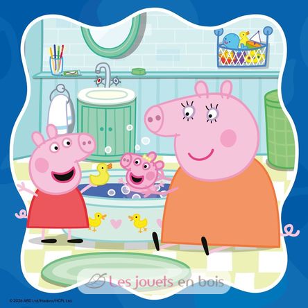 Puzzle Peppa Pig En familia 3x49 pcs RAV12004288 Ravensburger 4