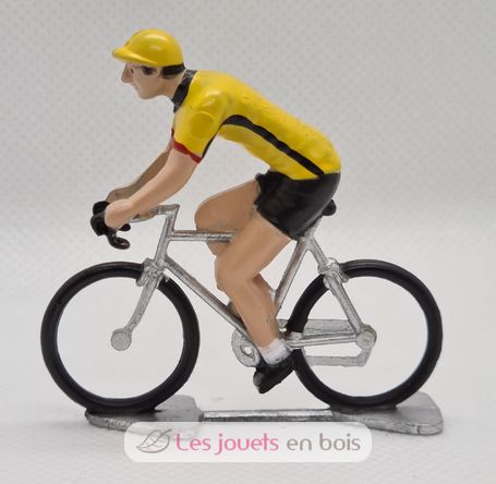 Figurilla ciclista R Maillot amarillo con ribetes negros FR-R12 Fonderie Roger 3