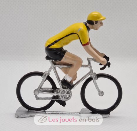 Figurilla ciclista R Maillot amarillo con ribetes negros FR-R12 Fonderie Roger 1