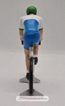 Figurita ciclista R Maillot verde y blanco azul FR-R17 Fonderie Roger 2