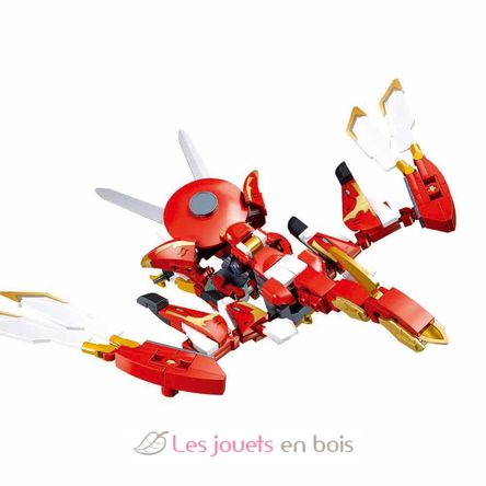 Robot PR Mecha 2en1 rojo blanco SL-M38-B1277 Sluban 3