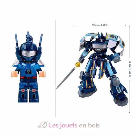 Robot PR Mecha 2en1 azul gris SL-M38-B1278 Sluban 3