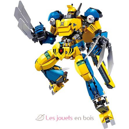 Robot Super PR Mecha amarillo azul SL-M38-B1298 Sluban 2
