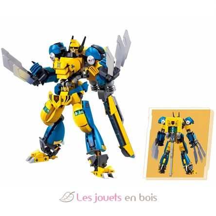 Robot Super PR Mecha amarillo azul SL-M38-B1298 Sluban 4